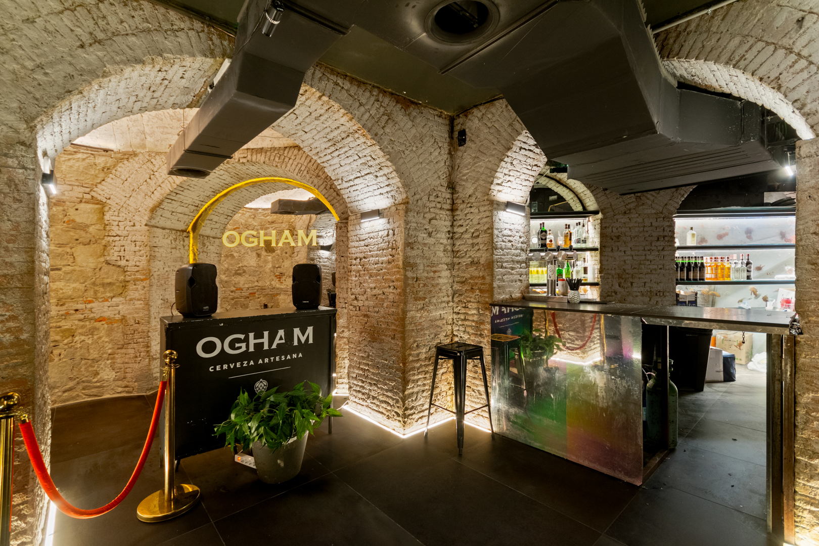 Downstairs events area at OGHAM Barcelona